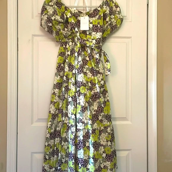 ted baker green midi dress Ted Baker Jhenni print midi dress with pussybow